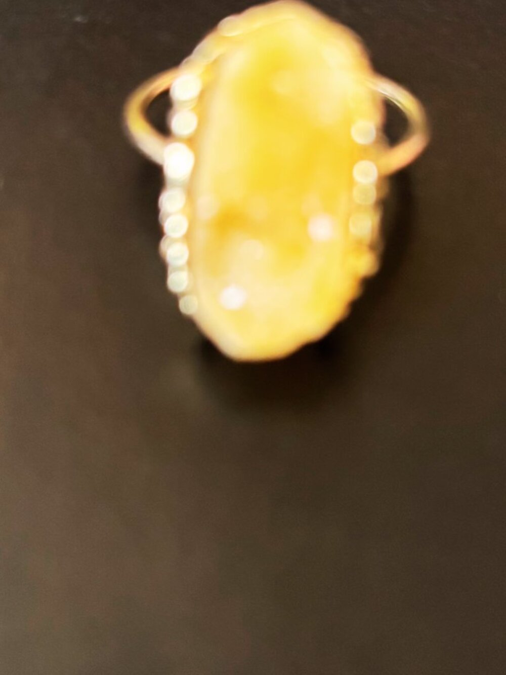 Rhinestone gold ring